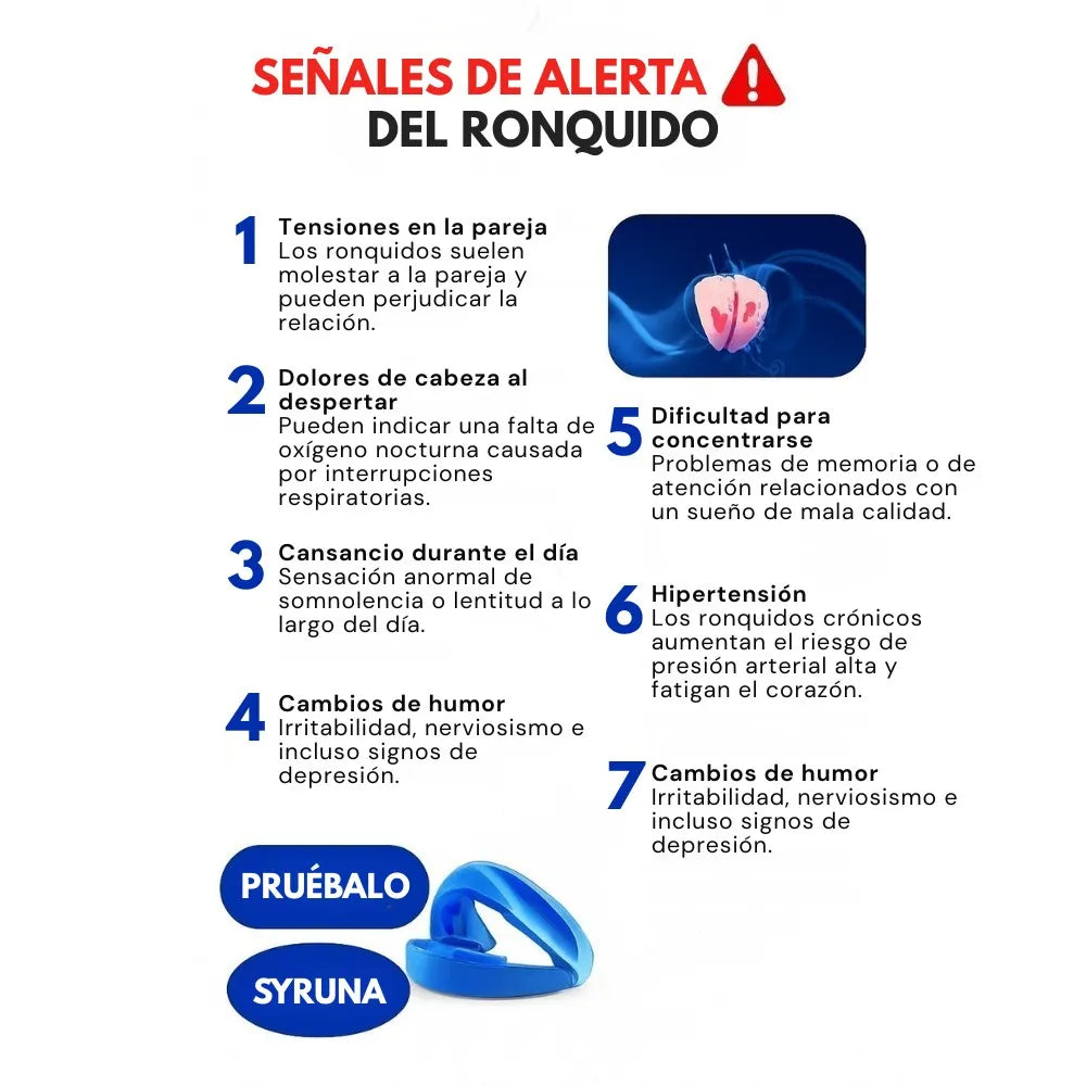 Syruna – Férula bucal médica antirronquidos, discreta y cómoda